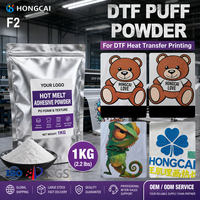 HONGCAI 1KG Poudre thermofusible DTF PUFF pour impression par transfert thermique DTF, peinture texturée 3D, colle adhésive en poudre pour T-shirt