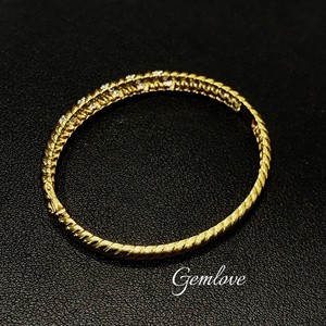18K Gold 0.803CT Pulsera de cuerda de diamantes cultivados en laboratorio, 15,79G 3-5mm de ancho, Rosa vibrante/acabado mate, joyería de lujo para mujer - Product Image 5