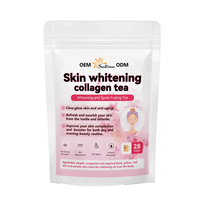 Thé au collagène éclaircissant Source Factory pour une routine de beauté quotidienne - Apaise, nourrit et illumine le teint, anti-âge (28 sachets)