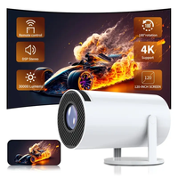 Projecteur intelligent professionnel HY300, le plus récent de l'usine, projecteur de tableau automatique, mini home cinéma, projecteur LCD Android 4K