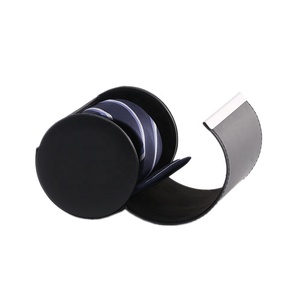 <strong>Tie</strong> Holder Luxury Pu Leather Customized Handmade Personalized Men Gift Travel Magnetic Round <strong>Tie</strong> <strong>Storage</strong> <strong>Box</strong> - Product Image 4