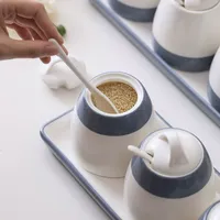 Bouteille à épices de cuisine en céramique pour sauce soja, vinaigre, poivre et autres ingrédients – Récipient de stockage alimentaire