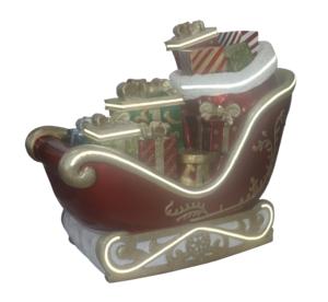 Traîneau avec boîte à cadeaux, 5 lumières et 6 bandes lumineuses - Product Image 1