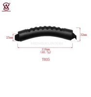 Poignée en plastique de sécurité cylindrique incurvée de couleur noire professionnelle accessoire du fabricant chinois pour les pièces de sac