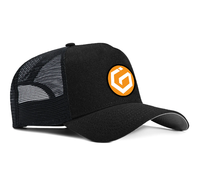 Chapeau de camionneur personnalisé de haute qualité en forme de cadre A 5 panneaux à profil haut Casquette de baseball à bord incurvé structuré avec logo