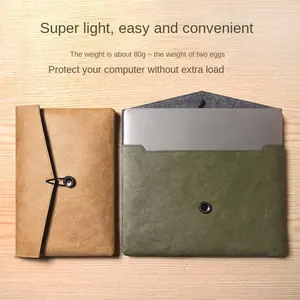 13/14/15/16 "kapasitas besar Polyester Dupont kertas kantong pelindung Laptop Tablet antik membawa Case tahan air E-Book tas penutup - Product Image 5