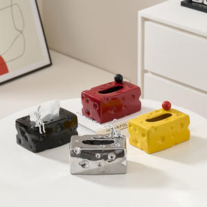 กล่องกระดาษเช็ดปากเซรามิกสุดสร้างสรรค์ดีไซน์ศิลปะน่ารักทันสมัยสำหรับสำนักงานและบ้านในครัว - Product Image 4