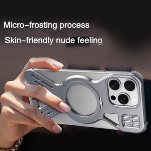 เคสโทรศัพท์โลหะอลูมิเนียมกันกระแทกที่กำหนดเองพร้อมขาตั้งหมุนได้แบบแม่เหล็กสำหรับ iPhone 17 PRO MAX สำหรับ S2425ultra - Product Image 2