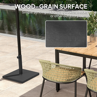 Base de parapluie JH-Mech en bloc lesté solide, résistante au vent, stable, monobloc, avec cadre intégré sans soudure et bord sans bavure
