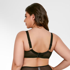 Sujetador push-up Sexy <span class=keywords><strong>de</strong></span> <span class=keywords><strong>talla</strong></span> <span class=keywords><strong>grande</strong></span> para mujer, ropa interior antiflacidez <span class=keywords><strong>de</strong></span> malla transpirable para pechos grandes, sujetador <span class=keywords><strong>de</strong></span> Copa <span class=keywords><strong>grande</strong></span> push-up - Product Image 2