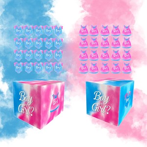 Caja Sorpresa para Revelación <span class=keywords><strong>de</strong></span> Género con Confeti Biodegradable, Caja <span class=keywords><strong>de</strong></span> Confeti para Anuncio <span class=keywords><strong>de</strong></span> Embarazo, Gran Venta - Product Image 2