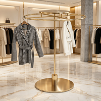 Présentoir rotatif circulaire en métal pour magasin, pour foulards, châles, vêtements, robes, jeans, chemises, tapis et moquettes