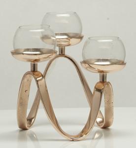 Portavelas para decoraciones del hogar y portavelas de buena calidad premium Portavelas de aluminio plateado - Product Image 5