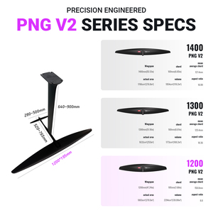 Kit Hydrofoil Dock Start PNG V2 1200 UHM Carbon Front Wing PRO UHM 800 Carbon Mast – Ensemble Complet pour Débutants en Pumping - Product Image 2
