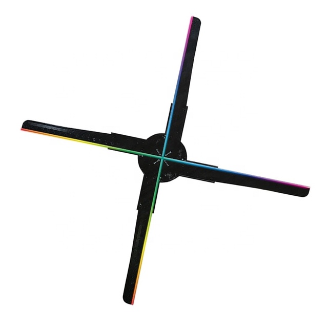 Newest Holographic Display Device 3D Hologram Projector Fan With Remote Control and Mobile APP