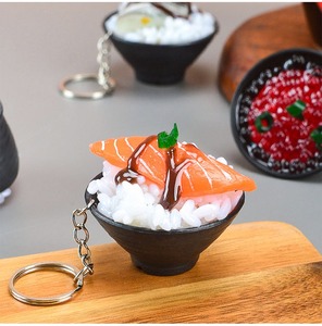 พวงกุญแจอาหารญี่ปุ่นลายซูชิและข้าวแบบจำลองมาใหม่ - Product Image 2