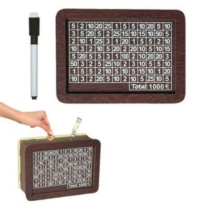Tirelire en bois personnalisée pour enfants - Boîte d'épargne DIY pour adultes et enfants, objectif de <span class=keywords><strong>10</strong></span> 000 $, <span class=keywords><strong>cadeau</strong></span> promotionnel idéal - Product Image 4