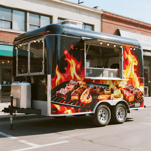 Custom Size Street <strong>Food</strong> Kiosk Fully Equipped Mobile Bar Pizza Hot Dog <strong>Stand</strong> - Product Image 1