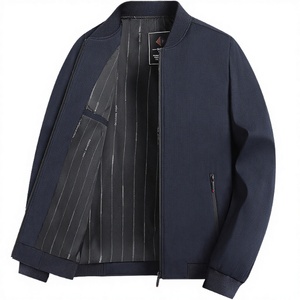 <b>Men's</b> Casual Bomber <b>Jacket</b> Stand Collar Full Zip <b>Lightweight</b> Business Outerwear Custom Logo Stand Collar Customizable OEM - Product Image 2