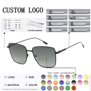 Gafas de Sol Cuadradas con Montura Completa, Lentes Grises, Protección UV400, Unisex, para Adultos, Uso en Exteriores - Product Image 2