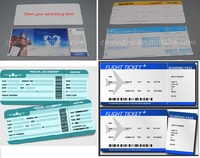 Offre matérielle de carte d'embarquement d'aéroport en papier thermique 210gsm personnalisé impression de billets d'avion billets d'entrée billets d'entrée