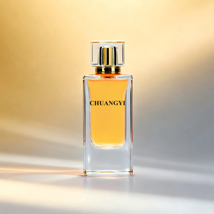 Botol parfum kosong kustom 50 ml dan 100 ml, botol semprot parfum kaca transparan persegi panjang mewah 50 ml - Product Image 3