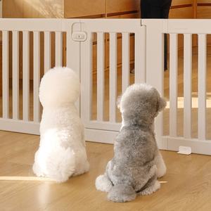 136*71cm tiga sikat melengkung plastik anjing Playpen Mudah merakit dilipat kandang anjing pagar untuk kecil Ukuran Sedang anak anjing hewan peliharaan - Product Image 2