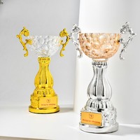 Trophée en verre cristal personnalisé, écologique, gravé au laser et poli, pour récompenses sportives et souvenirs de cérémonie