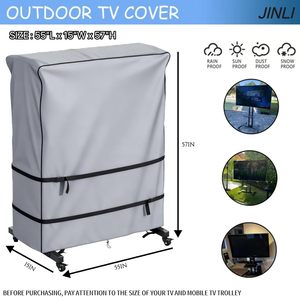 Funda para Soporte de <span class=keywords><strong>TV</strong></span> para Exteriores Maple Joy, 600D, Oxford Resistente, Impermeable, a Prueba de Polvo, a Prueba de Viento, Resistente a los Rayos UV, Tamaños Personalizados - Product Image 2