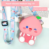 Porte-monnaie en PVC mignon de style dessin animé avec fermeture éclair, sac à bandoulière pour filles, style étranger, sac pour bébé de maternelle, motif bonbon, sac décoratif