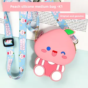 Cute Cartoon PVC Coin Purse With Zipper Girls' Foreign Style Diagonal Kindergarten Baby Bag Candy Pattern Decorative Bag
