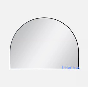 Large Black Arched Semi Circle Glass Wall <strong>Mirror</strong> 90cm X 120cm Modern Luxury Handmade <strong>Thin</strong> Aluminium Framed - Product Image 5