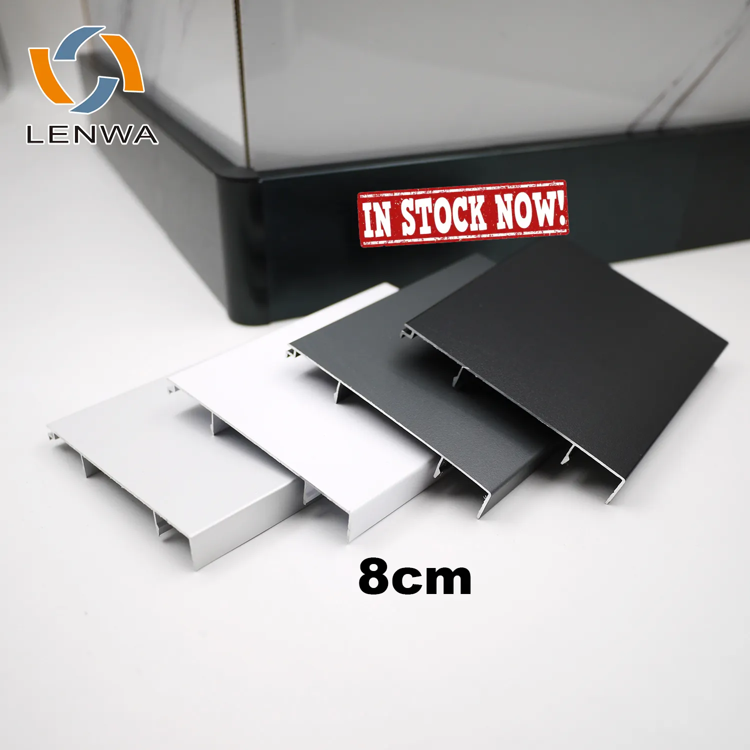 LENWA ALUMINIUM Accept Small Quantity Decorative Plinth Aluminium Skirting 40mm 50mm 60mm 80mm for Baseboard