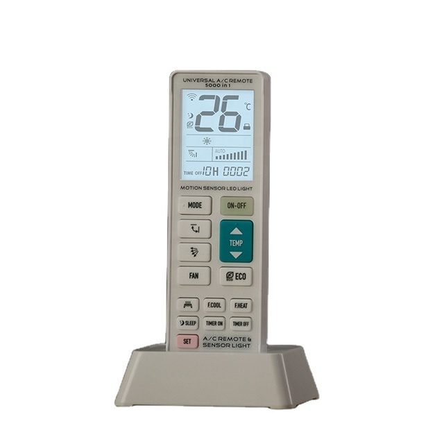 Universal K-2268E LCD Air Condition Remote Control Plastic Solar Energy 20m Range Timer Function Low Power Consumption