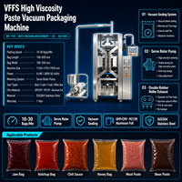Machine d'emballage automatique de pâtes à haute viscosité avec pompe à rotor pour sauces, confitures, pâtes de viande, pâtes de haricots VFFS