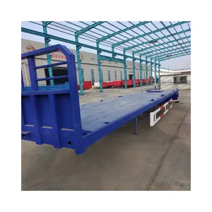 3 axles 40 tons 12 sets twistlock with 1200mm front gear 20 feet 40 feet container flatbed trailer semi-trailer