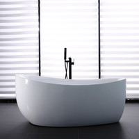 CUPC 100% Acrylique Renforcé FRP Ovale Conception 1590x805x680mm Trempage Autoportant Salle De Bains Baignoire Spécialisé Fabricant