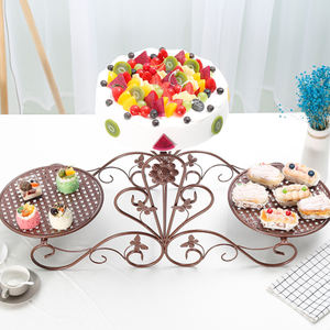 الجملة كعكة حامل كأس معدني الذهب عرض طقم حفل الزفاف لوازم فاخرة كريستال أدوات تزيين كعكة الوقوف - Product Image 4