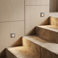Applique murale LED minimaliste en aluminium et verre avec détecteur de mouvement pour éclairage d'escalier, de couloir et de marches