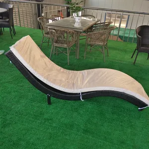 Heißer Verkauf Chaiselongue wasserdichtes Handtuch Strandkorb Modern Leisure Sonnen liege Rattan Sonnen liege