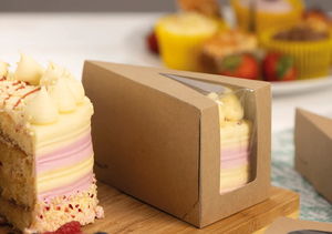 Diseño de logotipo personalizado Desechable Biodegradable Eco Friendly Take Away Paper <span class=keywords><strong>Tiramisu</strong></span> Slice Cake Caja de embalaje - Product Image 6