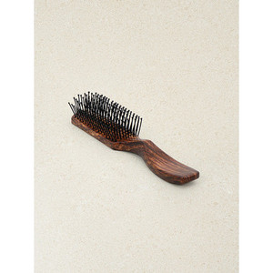 Compatto Mini pennello quadrato in legno morbido cuscino Paddle Pin spazzola Logo personalizzato strumento di Styling per saloni con setole di Nylon - Product Image 1