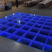 Piste de danse interactive lueur dans le noir Scène d'événement futuriste et éclairage LED prêt pour les célébrations
