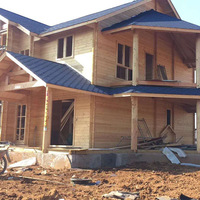 Cabane en bois massif, Villa en bois pour zone touristique, Maison en bois mobile anti-corrosion pour gîte et poste de garde d'hôtel