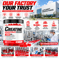 Gummies de créatine monohydrate à marque privée OEM par portion pour femmes, 60 gummies, soutien force et endurance, GMP