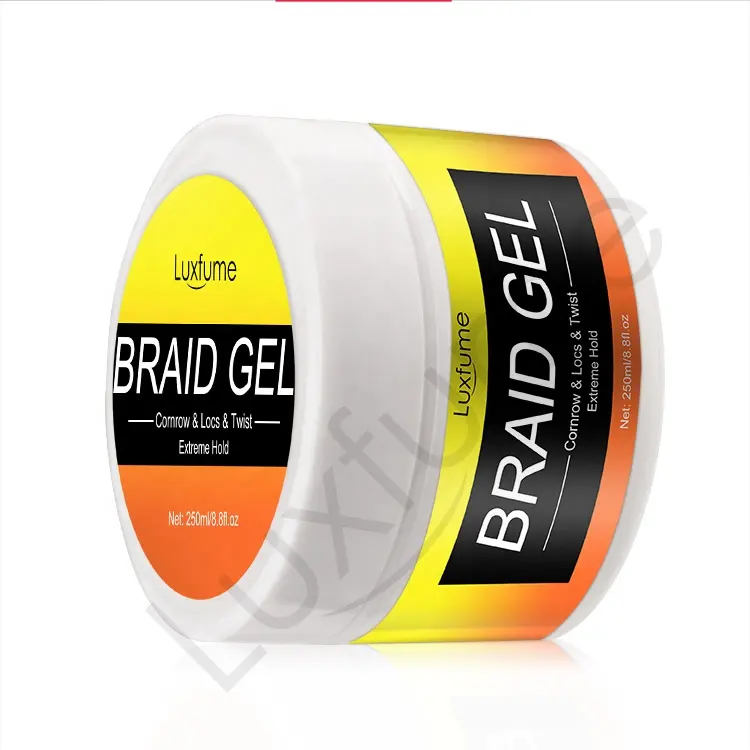 Private Label Braid Gel Extra Hold Logo personalizzato Strong Hold 4c Hair Edge Control Braid Gel