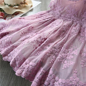 Venta al por Mayor de Ropa Infantil de Boutique, Vestidos de Niña con Flores Moradas, Tutú Largo con Encaje - Product Image 3