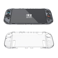 Étui détachable transparent amovible pour Nintendo Switch 2 2025 Coque de protection PC Design mince Couverture de contrôleur transparente