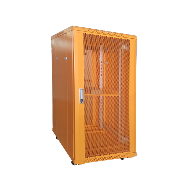 YNCO Custom Size 22U Network Cabinet 19 Inch Floor Standing Steel Data Center Server Rack Glass Door Orange Computer 15U Stock