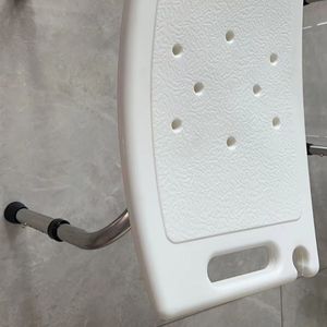 Shower Chair With Backrest Aluminum Alloy White Non Slip <b>Bathroom</b> <b>Stool</b> For Elderly Disabled Pregnant Women - Product Image 3